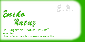 eniko matuz business card